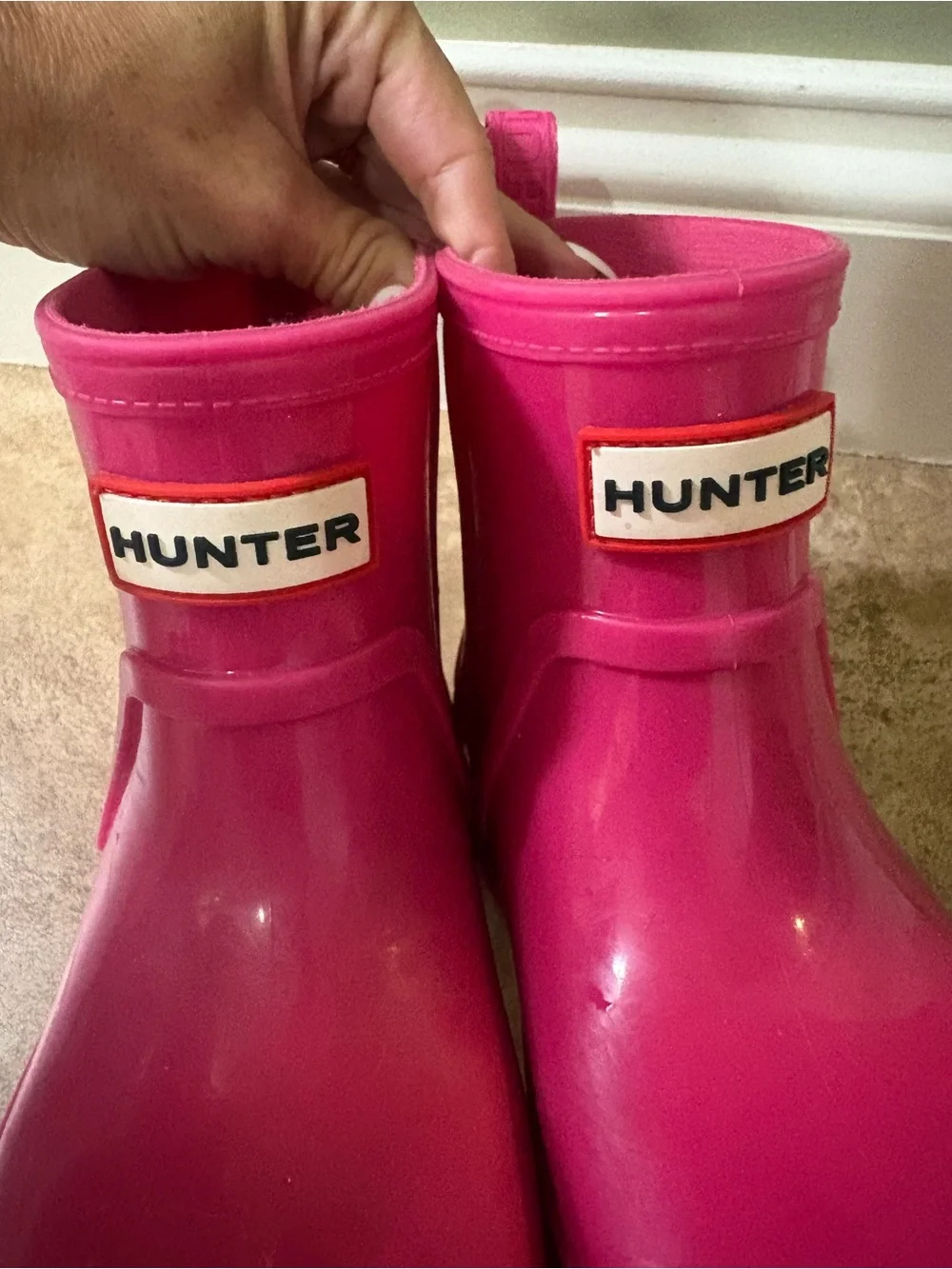 Hunter Kids Hot Pink Waterproof Rain Boots